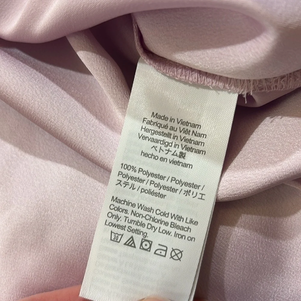 NWT J. CREW Puff-Sleeve Satin-Back Crepe Top in Lavender sz XSP